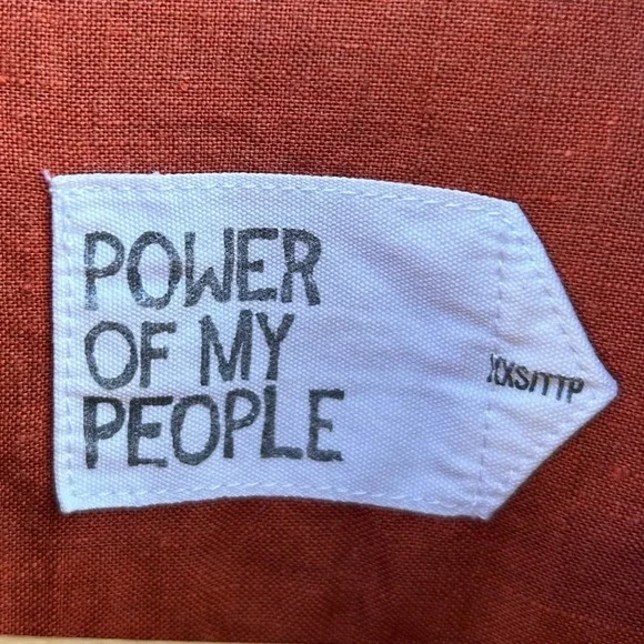 Power of my People Rust Wayward Fit Ss button up shirt, size xxs - Picture 13 of 13